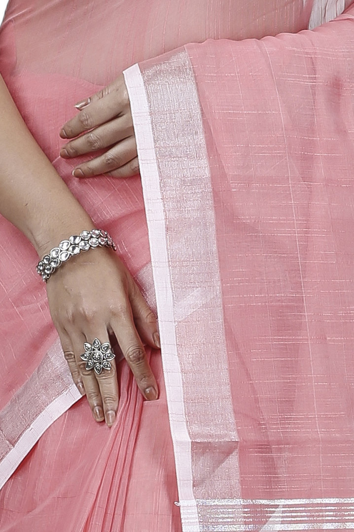 Pitch Blended Cotton Toshini Hand Loom Saree (1182)